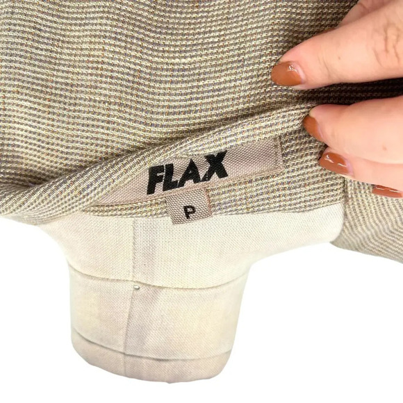 FLAX 100%‎ Linen Shift Dress Sleeveless Relaxed Fit Beige Tan Size XS - Picture 11 of 13